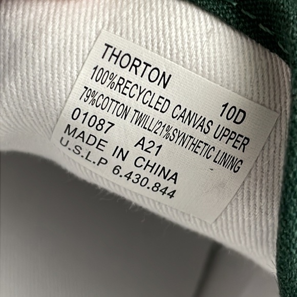 Polo Ralph Lauren Men’s Thorton 01087 Laceup Canvas Shoes Green Size 10D New - Picture 3 of 16